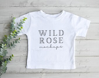 Bella Canvas 3001T  3001B Baby Toddler Shirt Mockup, Bella Canvas Toddler Tshirt, Flat Lay Mockup, Greenery, Neutral Mockup, WHITE