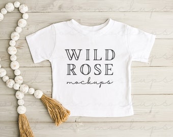 Bella Canvas 3001T 3001B, Baby Toddler Shirt Mockup, Bella Canvas White Shirt, Flat Lay Mockup