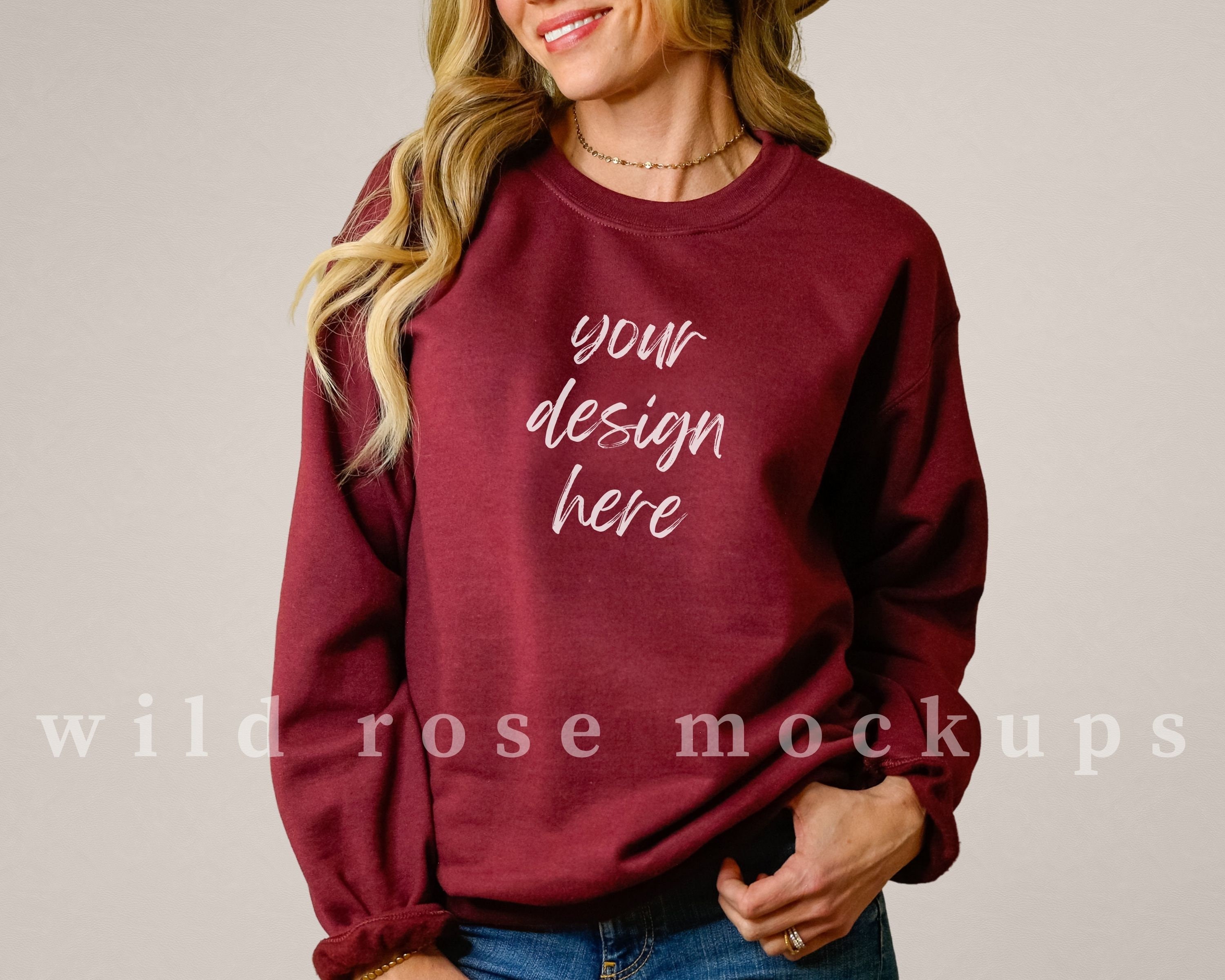 Maroon Crewneck - Etsy