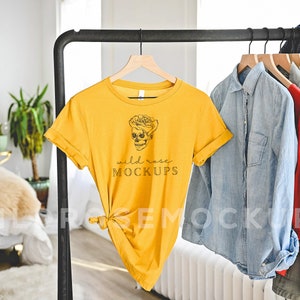 Download Bella Canvas 3001 Mockup Bella Canvas Mustard Yellow T | Etsy