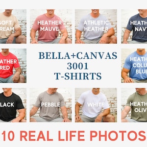 Male Mockup 3001 T-Shirt Bundle, Mock Ups for Tshirts, Male Tshirt Mocks, Modeled 3001 Neutral Man Mockup