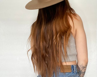 high collar tank top