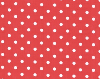 Westfalenstoffe Capri rot weiße Punkte 100% Baumwolle Webware Druckstoff Öko Tex