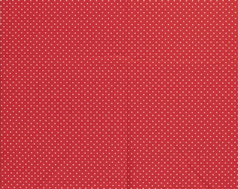 Jersey red with white dots 50 cm x 150 cm Öko Tex