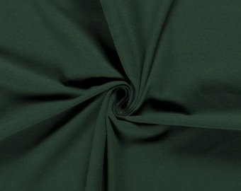 Jersey Stoff dunkelgrün grün Uni 50cm x 150cm Öko Tex 100
