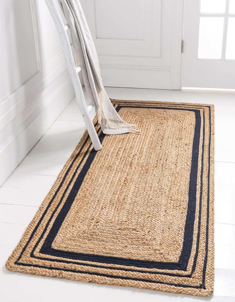 Natural Jute Runner Rug Floor Runner Natural Braided Jute Etsy