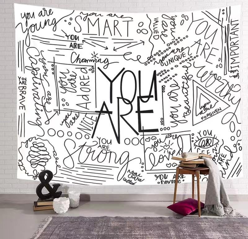 Inspirational You Are Tapestry Wall Hanging Positive Sayings - Etsy