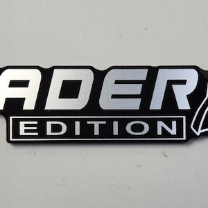 Car Badge Star Wars VADER Themed, Car Badge brushed silver or gold (Not a Sticker) - Personalized & Laser Cut with 3M Auto Adhesive