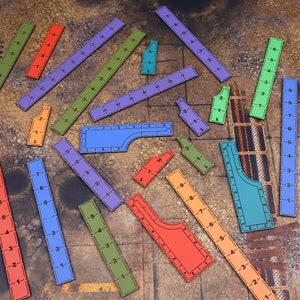 Game Rulers Individual NEW MDF & Acrylic Multiple Sizes Available