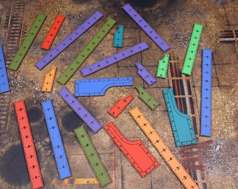 Game Rulers Individual NEW MDF & Acrylic Multiple Sizes Available