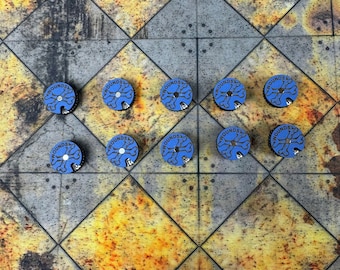 18mm Micro Wound Counters: Tabletop Wargaming Dials (10 Pack)