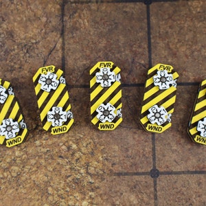 NEW! V2 WH40K Chaos Knight Wound/Favour Tracker Set  Made in the USA!  New Acrylic Colors Available!