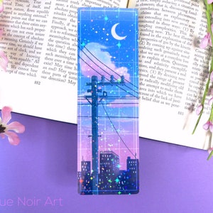 Lofi Aesthetic Bookmark | Holographic Aesthetic Bookmark | City Pop Dreamy Vibes | Handmade Unique Bookmark