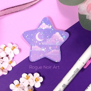 Holographic Aesthetic Sticker: Lofi Stars | Pastel Star Stickers | For Planners Water Bottles Laptops | Die Cut | Dreamy Vibes