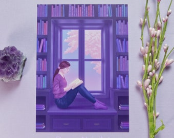 Book Art Print | Reading Art Print for Book Lovers | Three Sizes