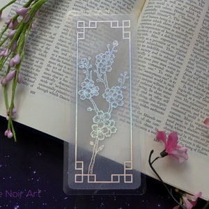 Sakura Foil Bookmark | Cherry Blossom Bookmark | Multiple Colors: Holographic, Magenta, or Lilac | Aesthetic Bookmark