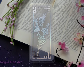 Sakura Foil Bookmark | Cherry Blossom Bookmark | Multiple Colors: Holographic, Magenta, or Lilac | Aesthetic Bookmark