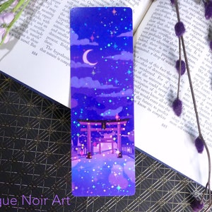 Torii Gate Holographic Aesthetic Bookmark | Japan Lofi Bookmark | Neon Pastel Style | Handmade Unique Bookmark