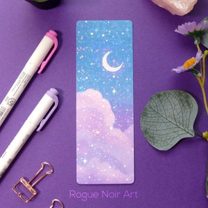 Holographic aesthetic cloud bookmark.