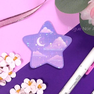 holographic lofi aesthetic star sticker