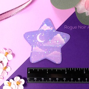 holographic lofi aesthetic star sticker