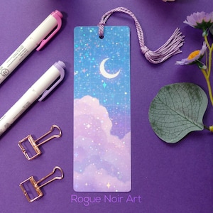 Holographic aesthetic cloud bookmark.