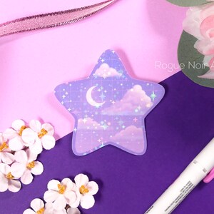 holographic lofi aesthetic star sticker