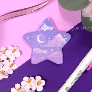 holographic lofi aesthetic star sticker