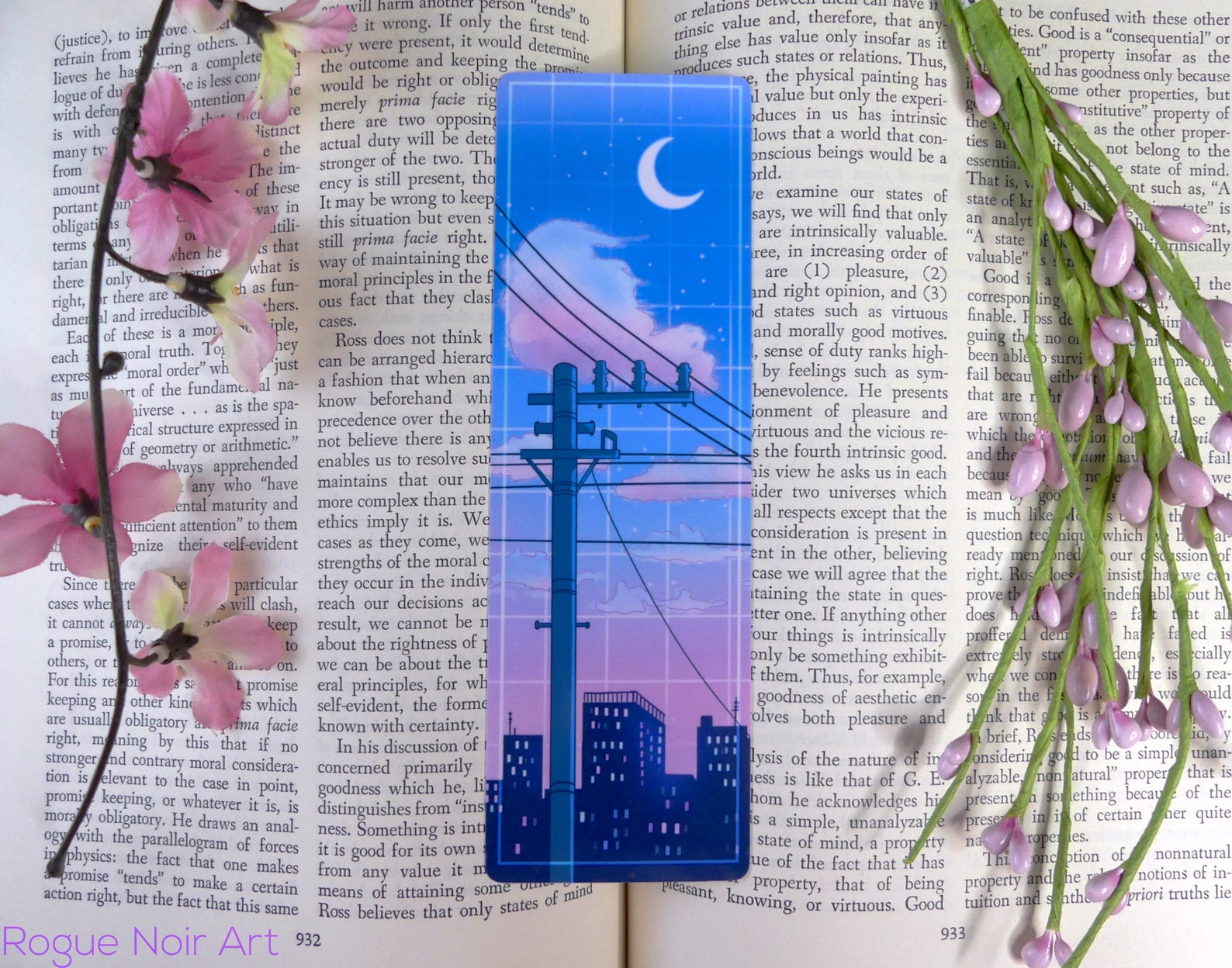 Lofi Aesthetic Bookmark Holographic Aesthetic Bookmark City Pop Dreamy