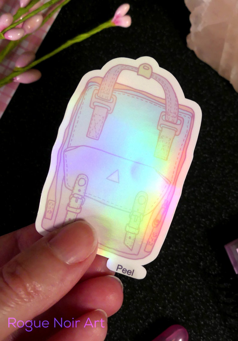 Holographic Aesthetic Backpack Stickers | Vinyl Die Cut Stickers | for ...