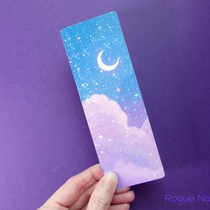 Holographic aesthetic cloud bookmark.