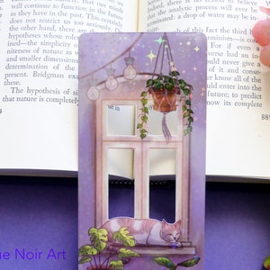 Lofi Cat Holographic Bookmark | Aesthetic Bookmark Bookmark | Cozy Vibes | Handmade Unique Bookmark image 9