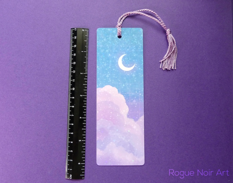 Holographic aesthetic cloud bookmark.