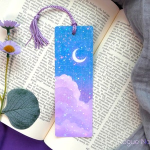 Holographic aesthetic cloud bookmark.