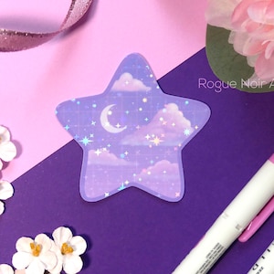 holographic lofi aesthetic star sticker