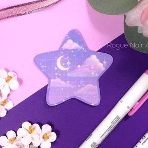holographic lofi aesthetic star sticker