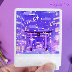 Holographic Tokyo Torii Gate Sticker: Lofi City Pop Art