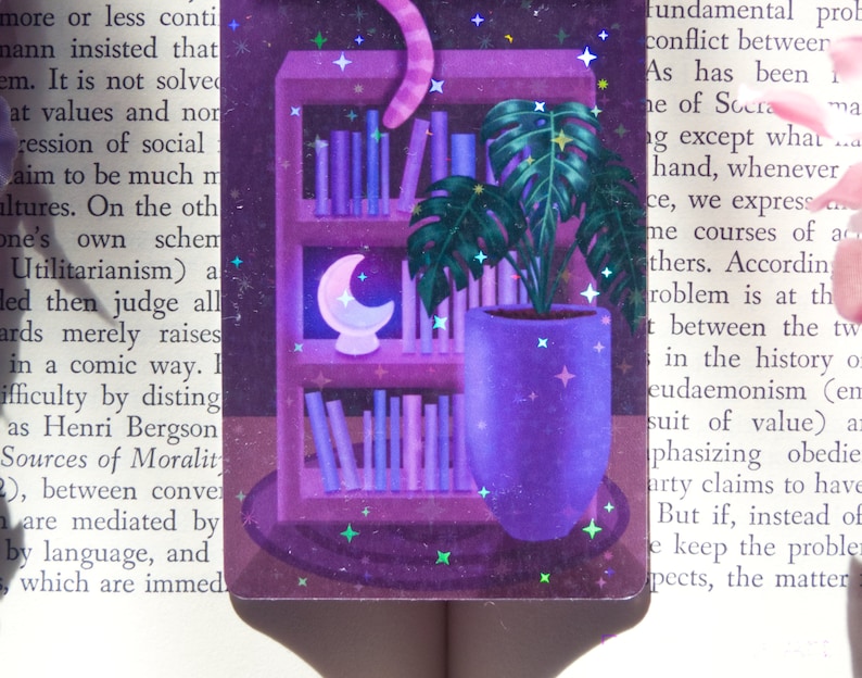 holographic cat bookmark