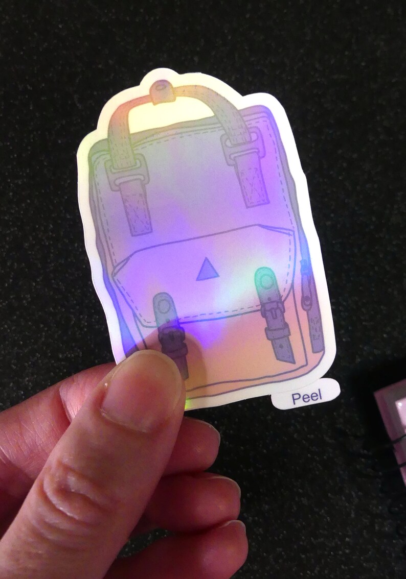 Holographic Aesthetic Backpack Stickers | Vinyl Die Cut Stickers | for ...