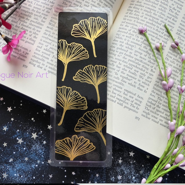 Foil Bookmark: Gingko Leaves | Gold, Lilac, Teal, or White