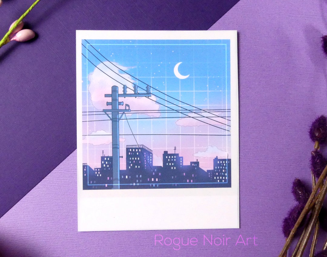 Buy Polaroid Art Print: Lofi City Aesthetic Mini Art Print Dreamy Vibes  Semi Gloss Print 90s Nostalgia Online in India