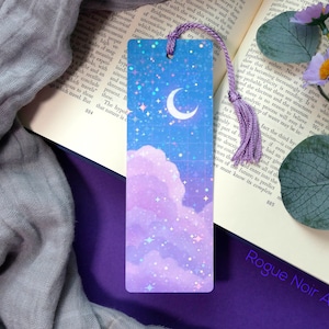 Dreamy Cloud Bookmark | With or Without Tassel | Holographic Aesthetic Bookmark | Handmade Unique Bookmark | Free Shipping