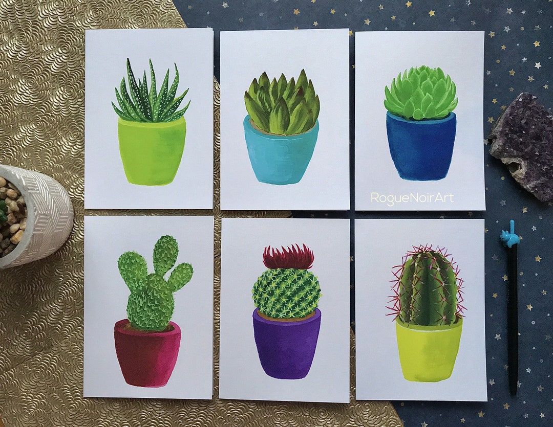 Succulent Blank Greeting Cards Set of 6 - Etsy