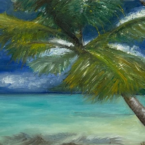 Paraíso, 2020. Pintura impresionista al óleo de Suzanne Davis. 8x10