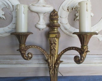 Vintage French Bronze sconce / Wall Light