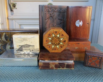 Set of Vintage and Antique  Boxes / Jewelry Boxes