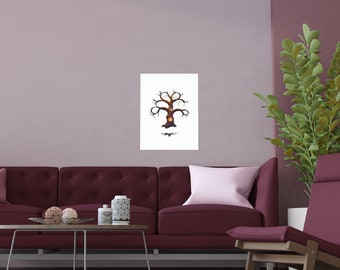 Eco-Friendly Posters, Tree of Life Silk Posters, Enhance Your Space with Nature's Beauty, Zen Life Home Poster