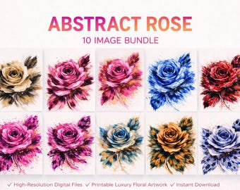 Abstract Rose Art Bundle