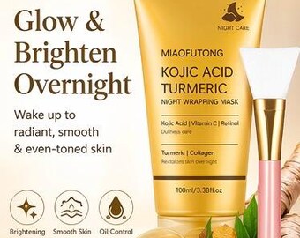 Kojic Acid Turmeric Face Mask | Brightening Dark Spots, Even Skin Tone, Glow Skin Care