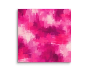 Pink Abstract Art Canvas | Modern Brushstroke Wall Decor